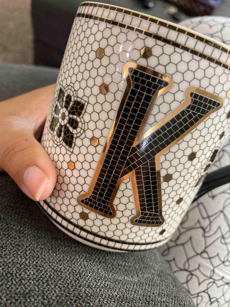 Customer photo for "K monogram mug"