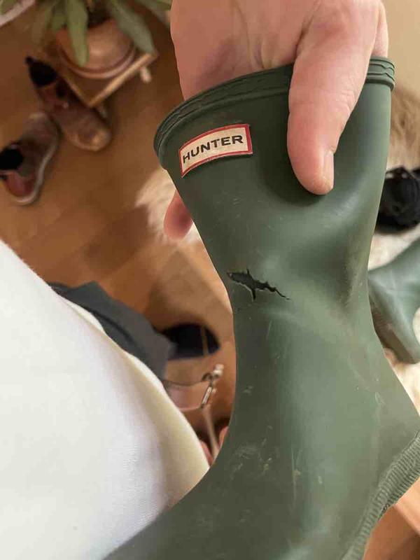 Green matte boot wore out!! TWICE.