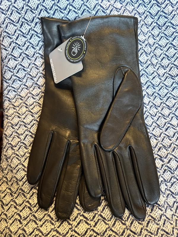 Customer photo for "Soft Black Leather Gloves"