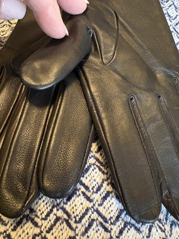 Customer photo for "Soft Black Leather Gloves"