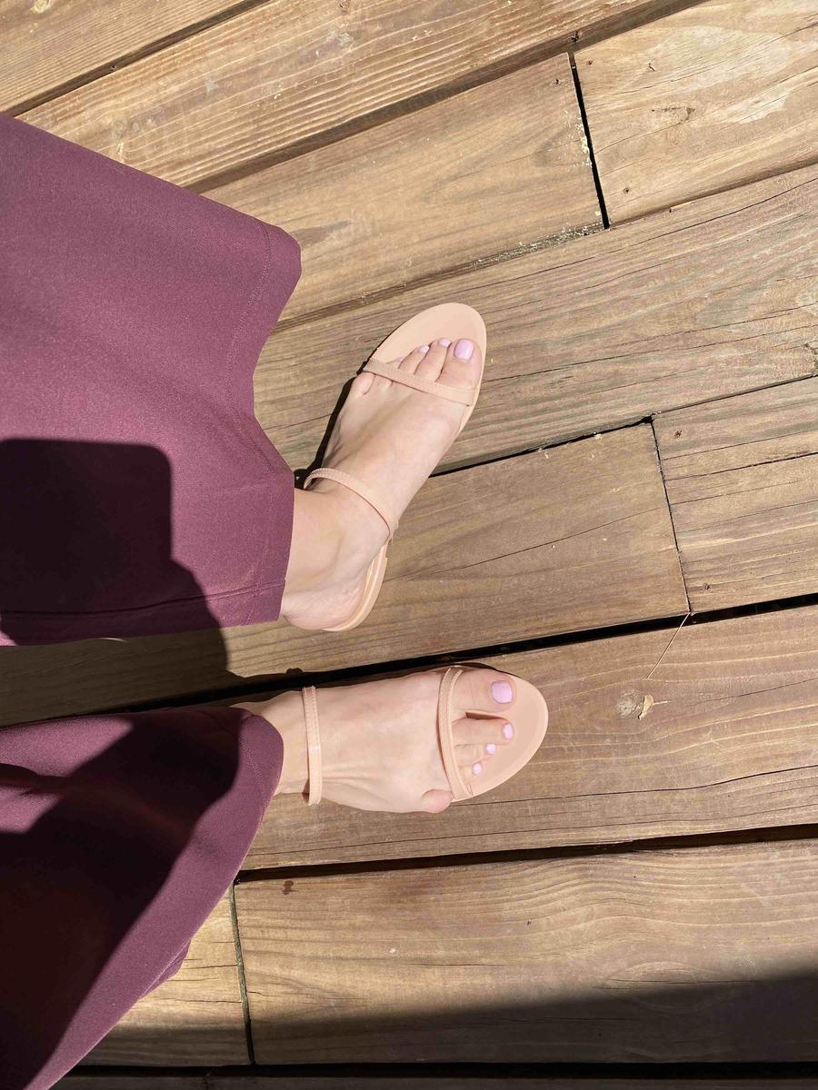 Customer photo for "sleek summer sandal"