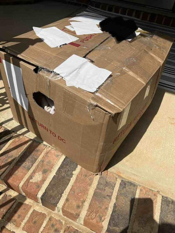 Customer photo for "such lack of caring in packaging and shopping item"