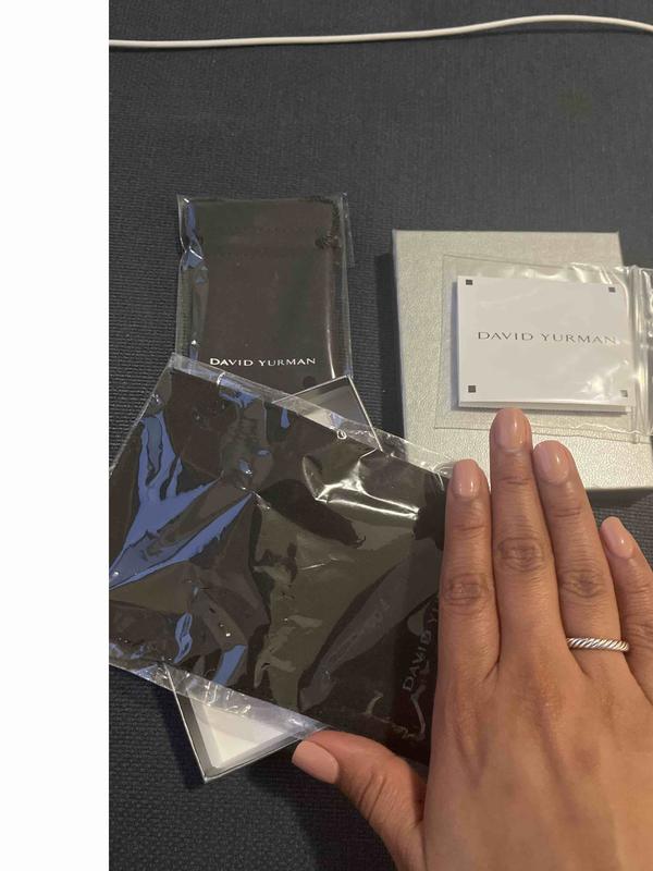 Customer photo for "underwhelming packaging but beautiful ring"