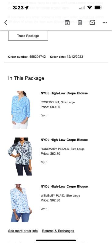 Customer photo for "The app has labeled the shirts incorrectly"
