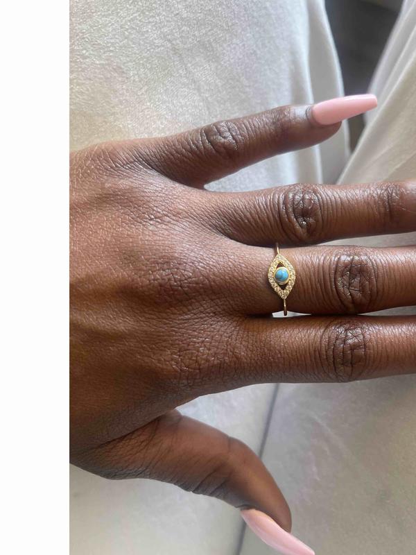 Adornia 14K Yellow Gold Plated Turquoise Swarovski Crystal
