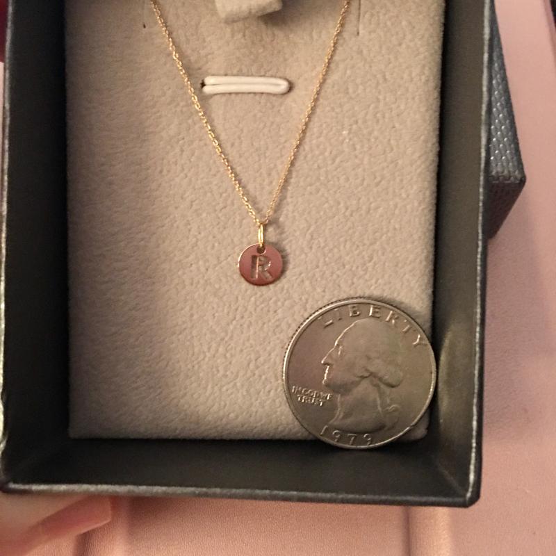 14K Yellow Gold Small Initial Pendant Necklace