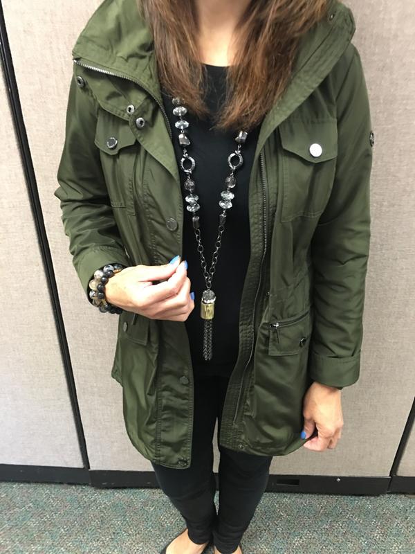 michael kors parka green