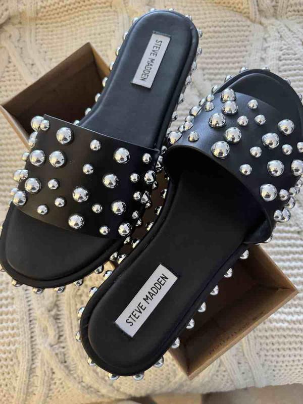 Steve Madden Rubee Stud Slide Sandal (Women) | Nordstromrack