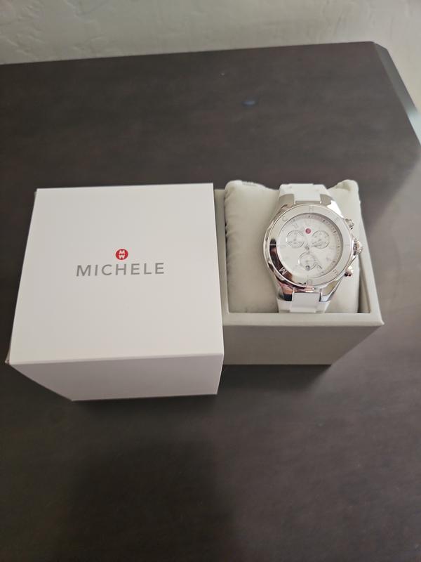 MICHELE Women s White Tahitan Jelly Bean Watch 40 MM Nordstromrack