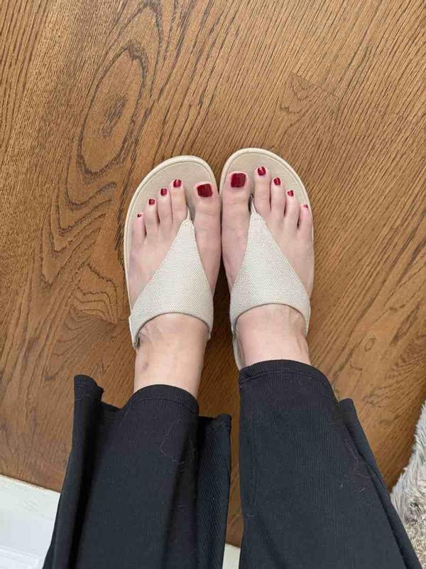 FitFlop Lulu Glitz Canvas Platform Flip Flop (Women