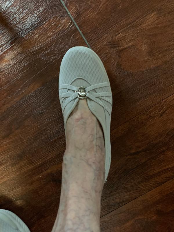 Customer photo for "Bzees slip on sneaker with arch support."
