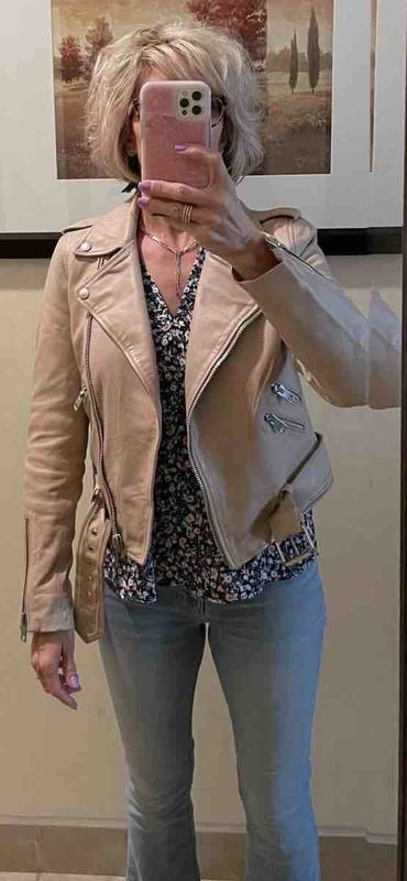 Allison Leather Jacket Rose Pink