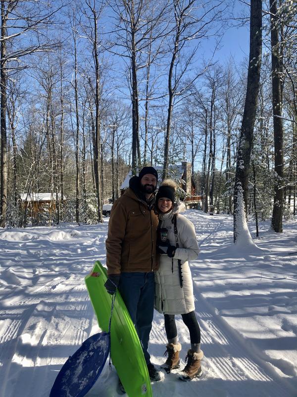 Customer photo for "Staying warm and fashionable in Michigan"