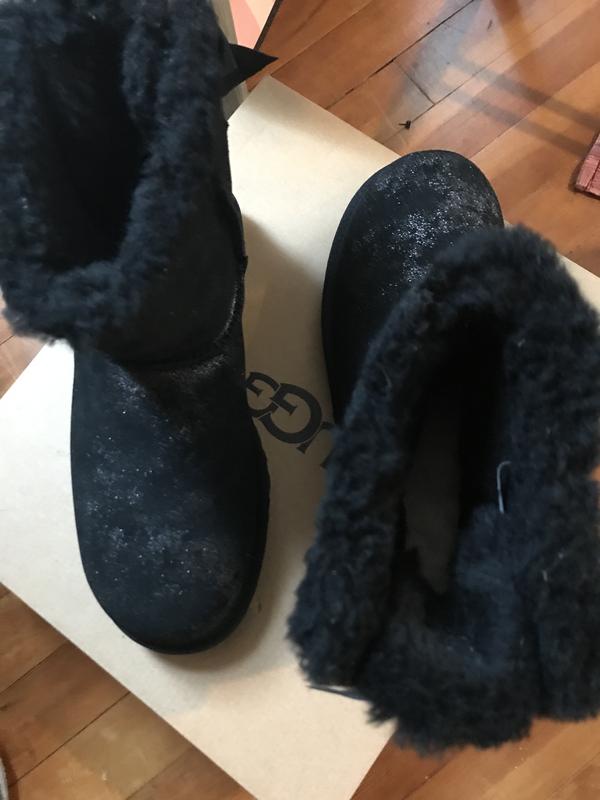 Customer photo for "Uggs boots are too narrow at the neck"