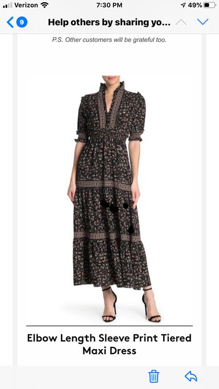 Max Studio MAX STUDIO Ruched Side Tie Maxi Dress in Blkcrmsd-Black/cream  Star Dash at Nordstrom Rack