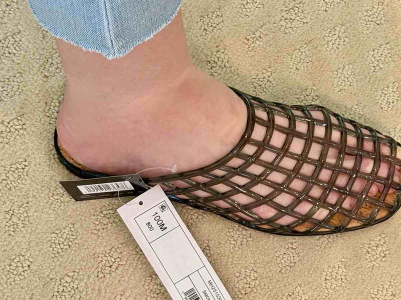 MIA Sophie Clear Woven Mule   SMOKE PVC