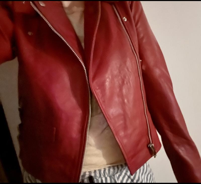 Love my new red leather jacket !