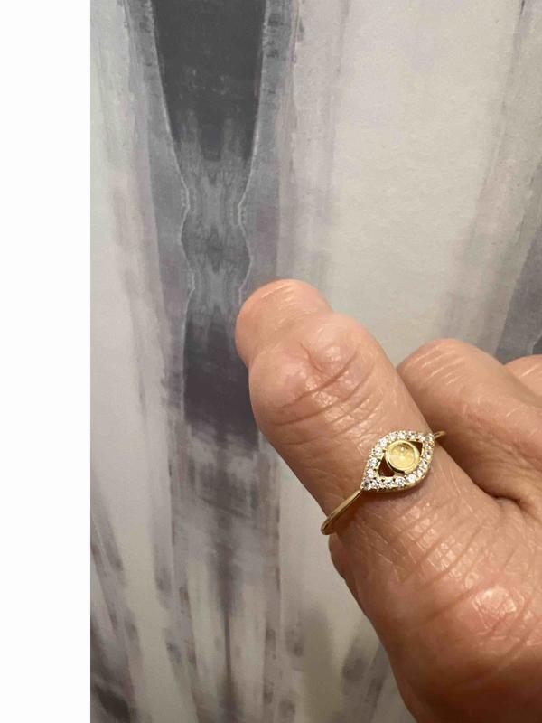 The turquoise eye broke off first day