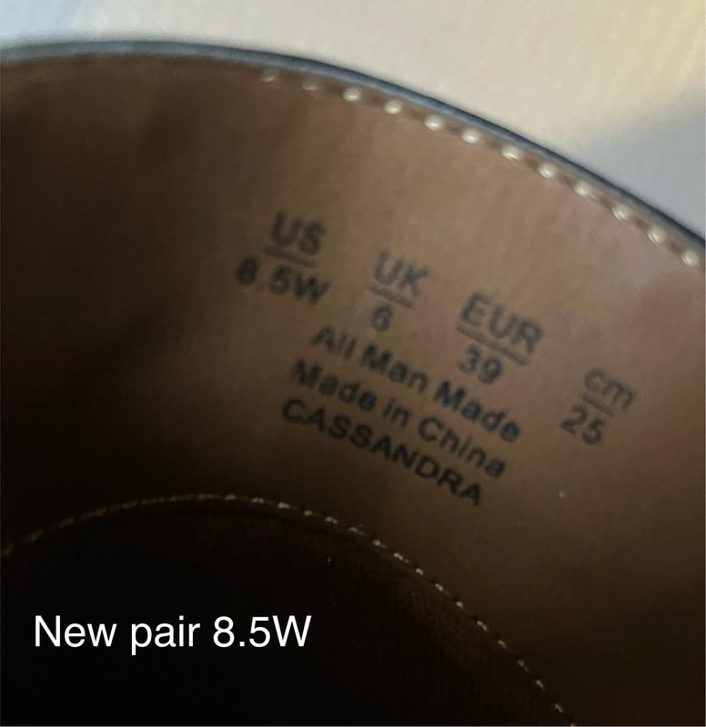Customer photo for "Not wide, same width as standard"