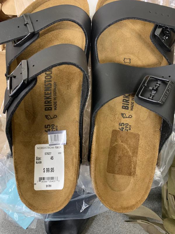 Tags leave sticky stains on Birkenstock footbeds