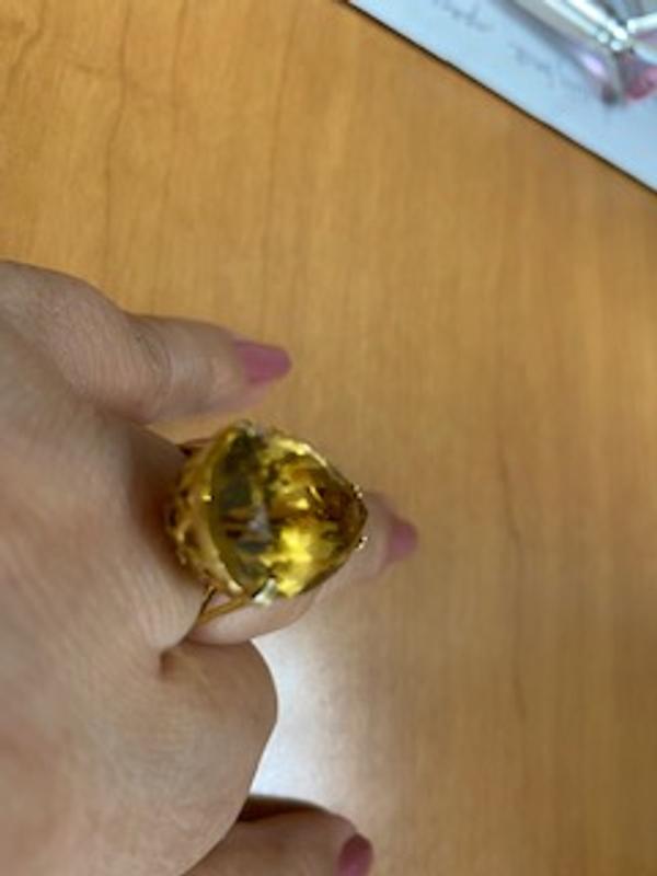 pear citrine ring.
