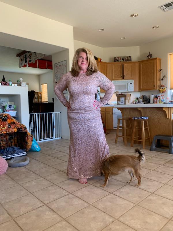 Marina Sequin Lace Long Sleeve Gown Nordstromrack