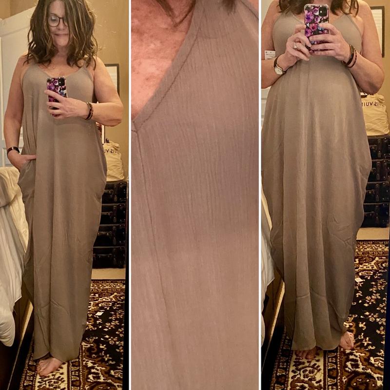 Nordstrom rack love 2025 stitch gauze maxi dress