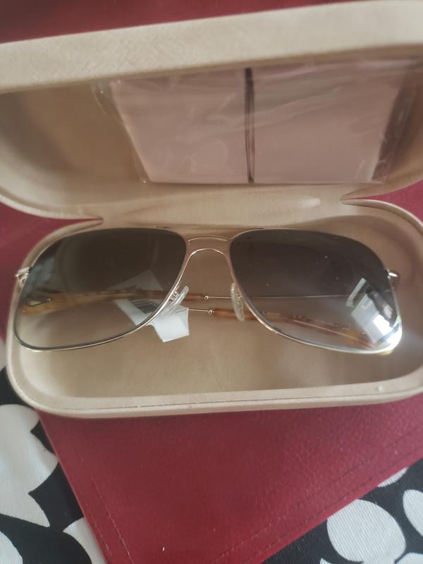 chloe square aviator sunglasses