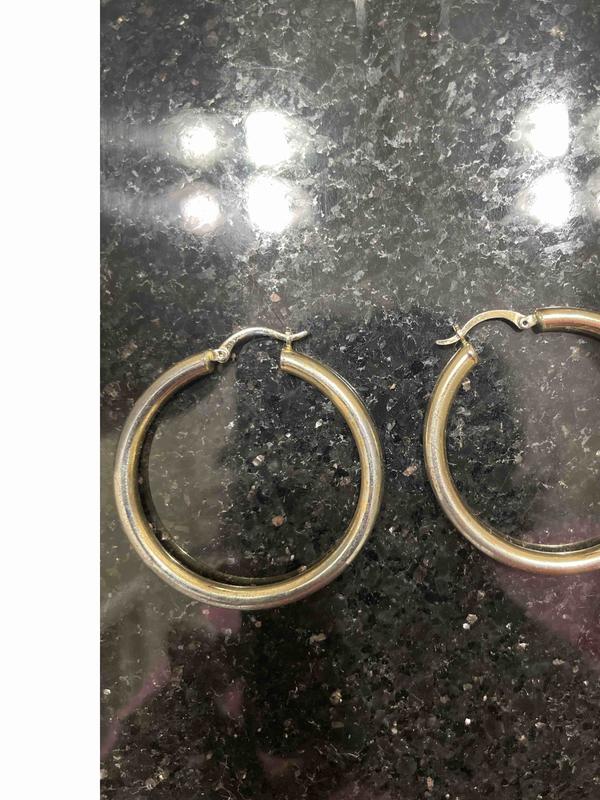 Italian Gold Plated Hoop Earrings