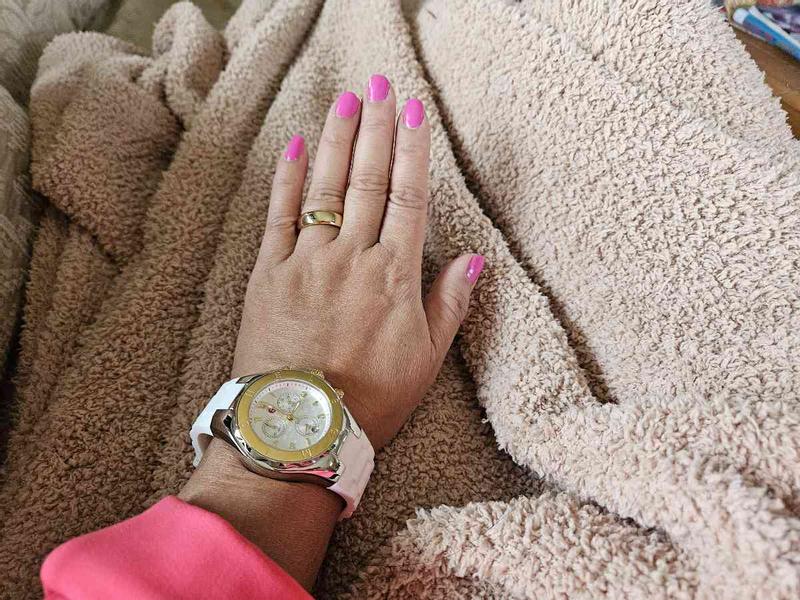 Michelle white silicone watch