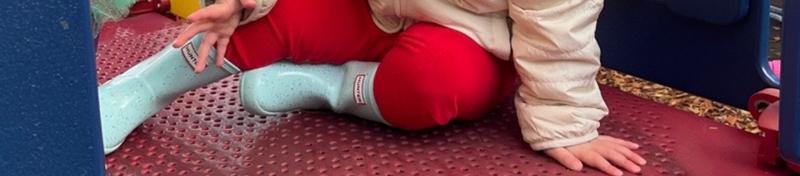 A raining day with a cute rain boots