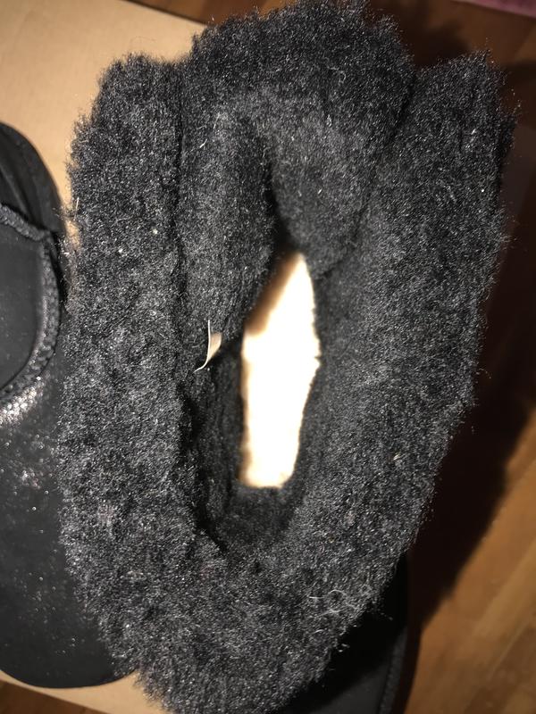 Customer photo for "Uggs boots are too narrow at the neck"