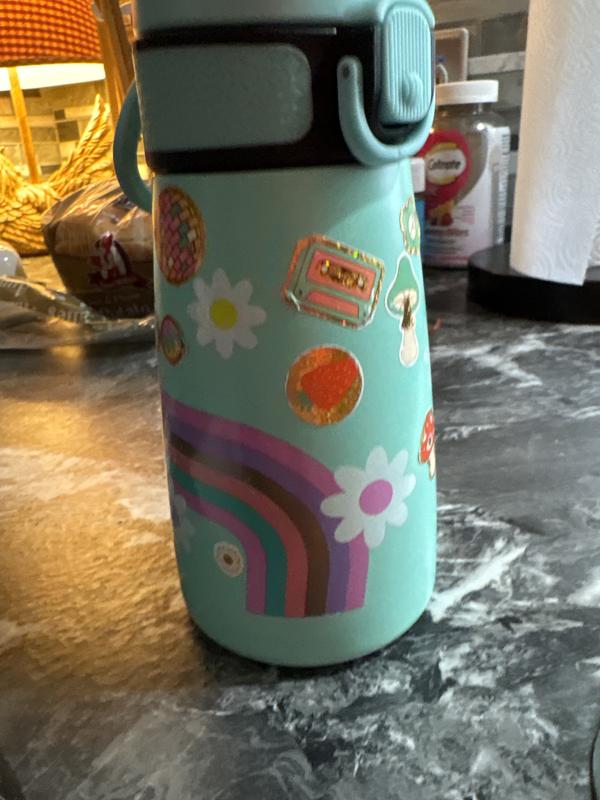HOT FOCUS Kids' Double Wall Stainless Steel Water Bottle & Sticker Pack ...
