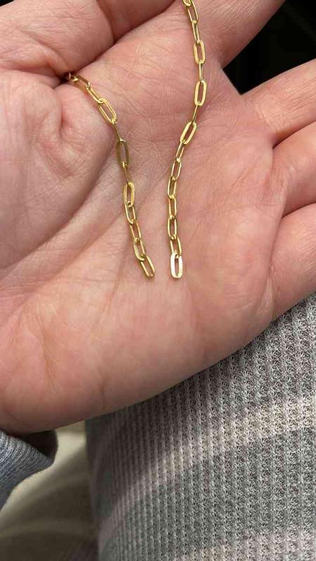 SF Fine 14K Paperclip Necklace in Gold | Lord & Taylor