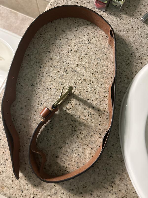 Oil Tanned Leather Wrapped Buckle Belt