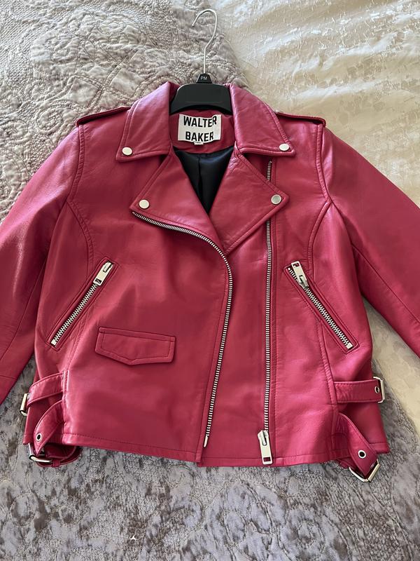 Walter baker red leather on sale jacket