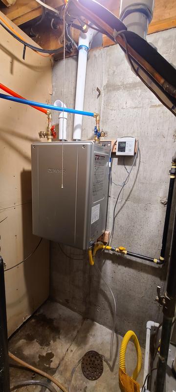 Noritz EZTR75-NG Natural Gas 11.1 GPM 199900 BTU 120 Volt Residential  Natural Gas Tankless Water Heater with 2 Conversion Kit, Isolator Valve,  and 25' Flex Vent - VentingDirect.com