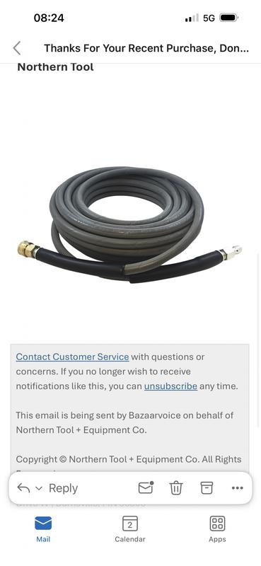 15-20 Foot 4000 PSI Pressure Washer Hose | Northern Tool