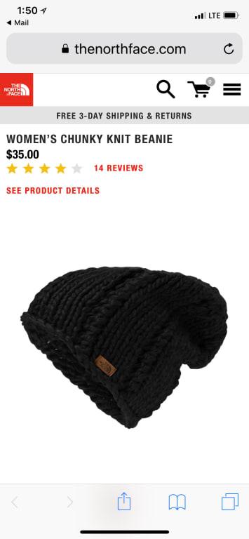 Black knit beanie hat women's