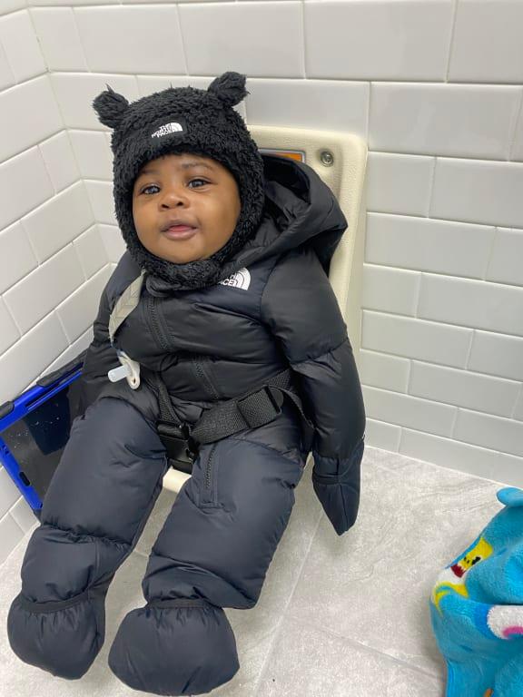 North face outlet snowsuits for babies