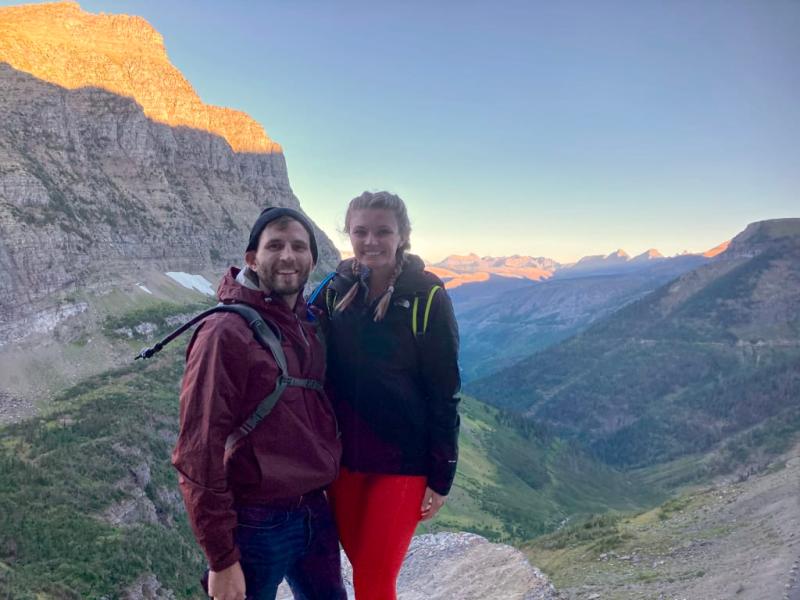 Staying warm in Glacier National park.