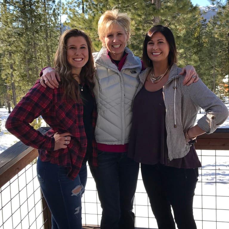Mom and her strong, beautiful and North Face loving daughters.