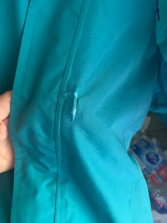 Tear from just wearing