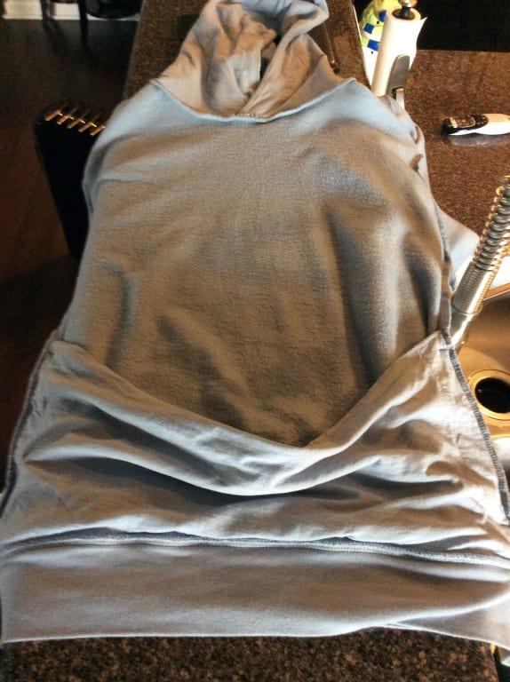 When wearing you can imagine how annoying the fabric sagging and crumpling up could be...