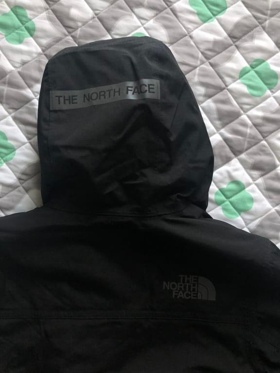 Branding on the back of hoodie.