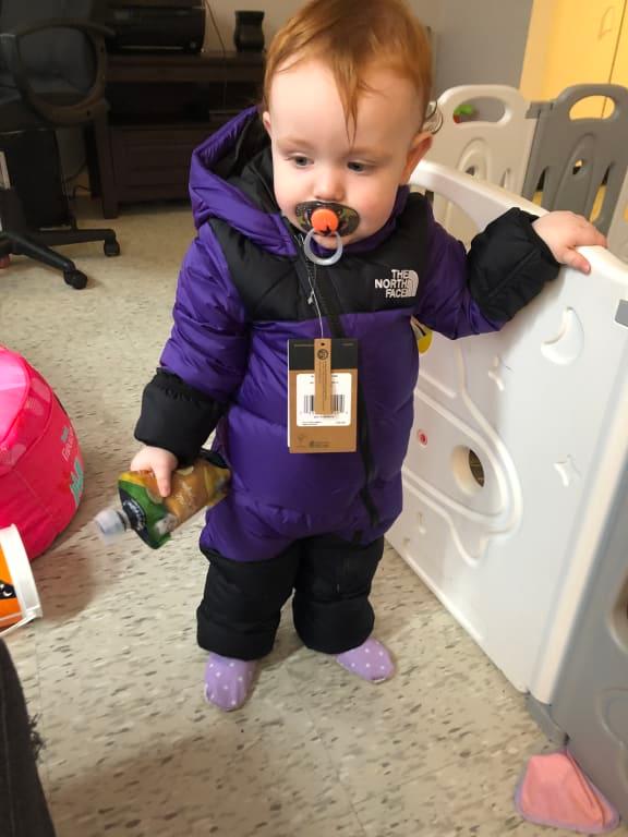 The north face baby on sale snowsuit