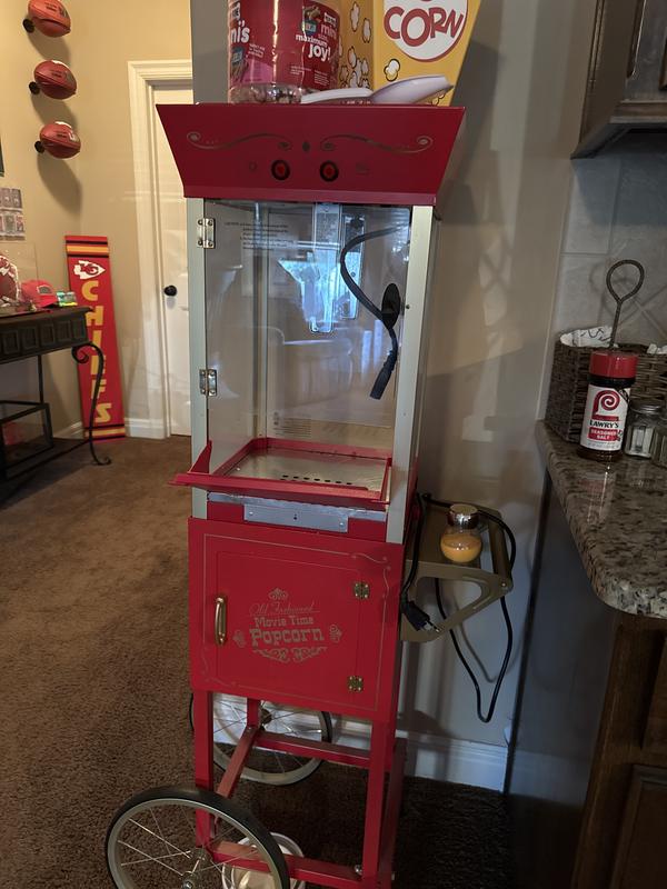 Nostalgia Vintage Professional Popcorn Cart - 8-Ounce Kettle