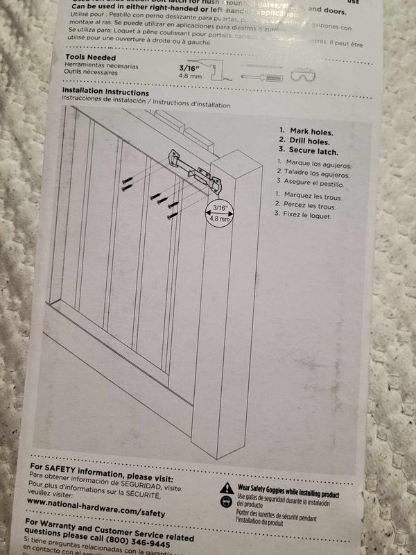 National Hardware N166-033 7.8-in Industrial Black Gate Latch