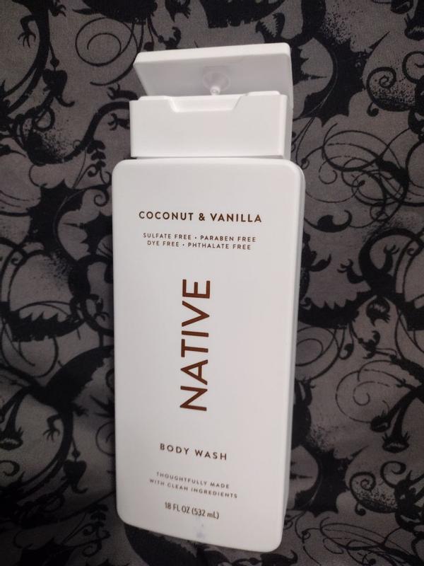 Native Coconut & Vanilla Shower Gel – Sulphate & Dye-Free Body Wash For Men & Women