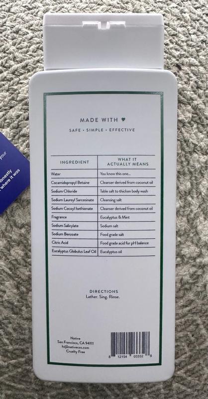 Native Body Wash, Eucalyptus & Mint, Sulfate Free, for Women and Men, 18 oz  | Meijer